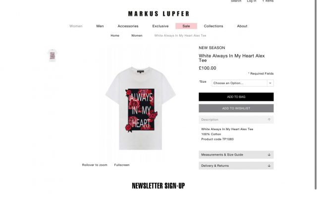 Markus Lupfer Product Page