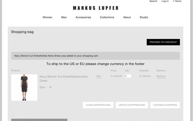Markus Lupfer shopping bag page