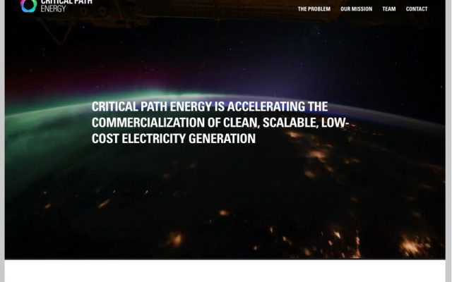 Critical Path Energy desktop website