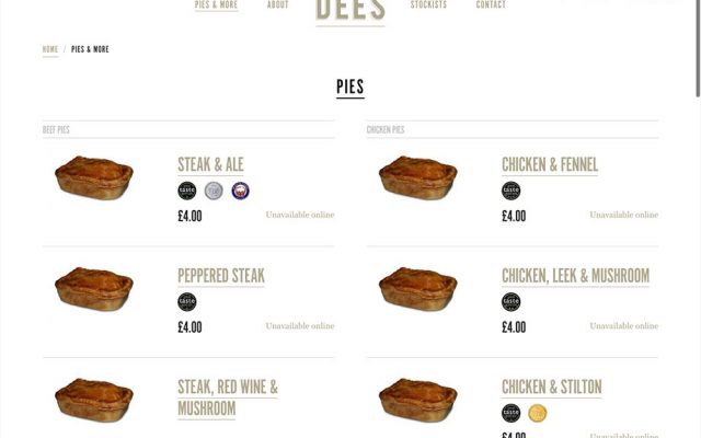Dee's Pies List