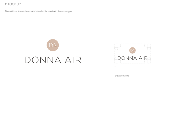 Donna Air branding - Lock Up